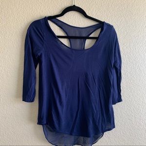 Blue EXPRESS 3/4 sleeve shirt